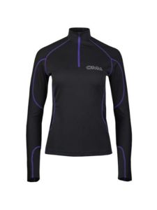 OMM Ladies Meridian Long Sleeve Midlayer in Black/purple